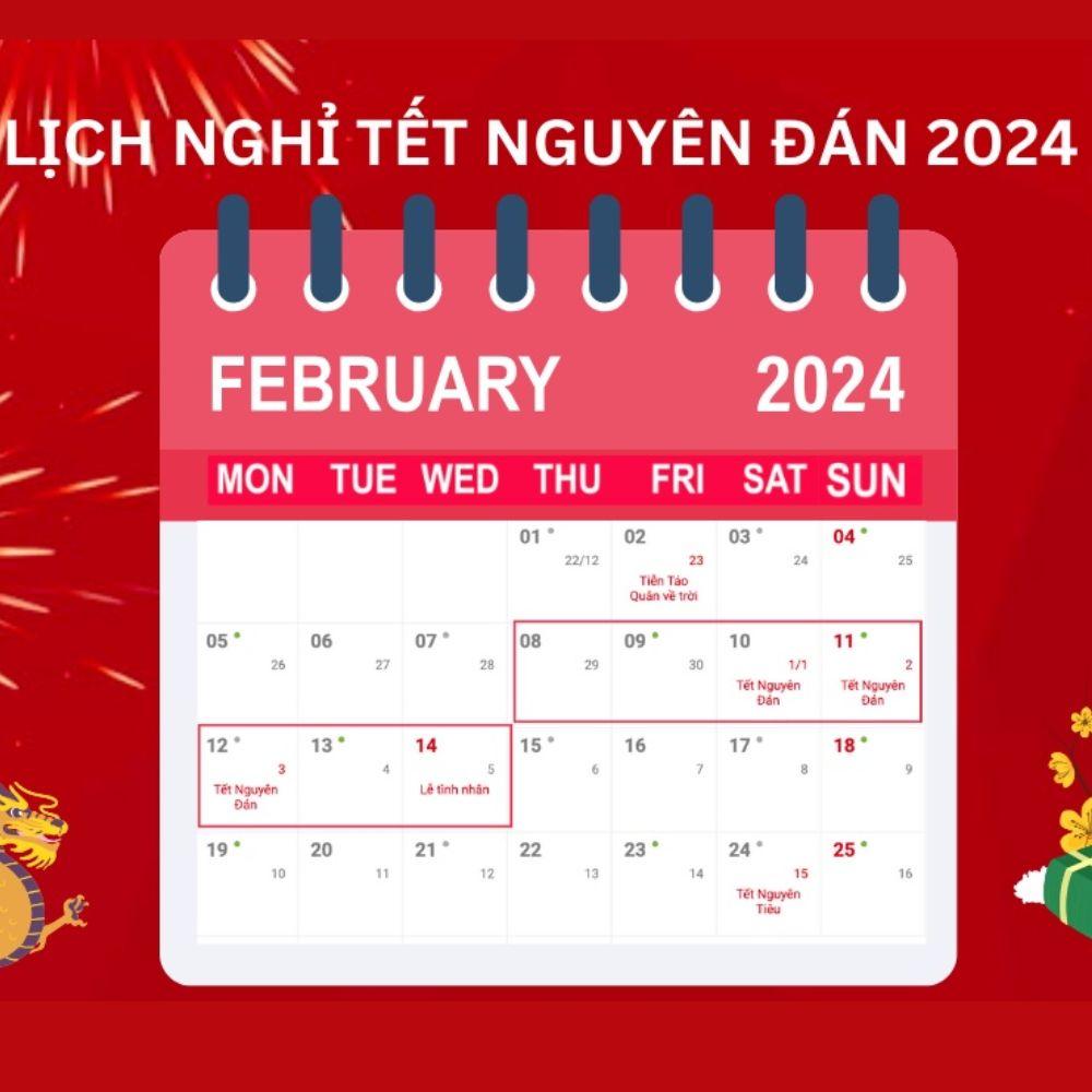 Lịch nghỉ Tết nguyên đán 2024