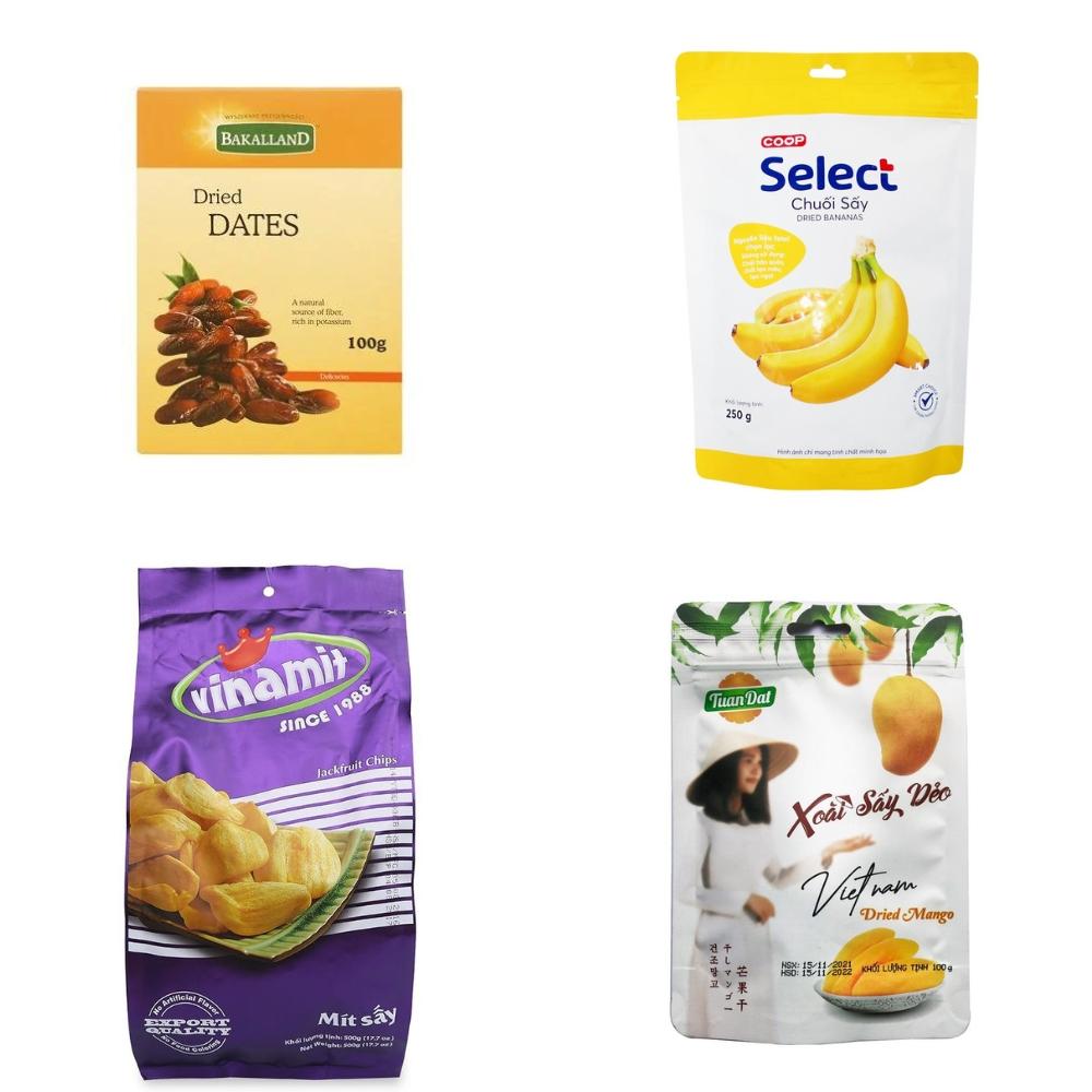 Top 5 thương hiệu trái cây sấy phổ biến nhất trên thị trường