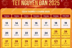 Lịch nghỉ Tết Nguyên Đán 2025: Thông tin chính xác nhất